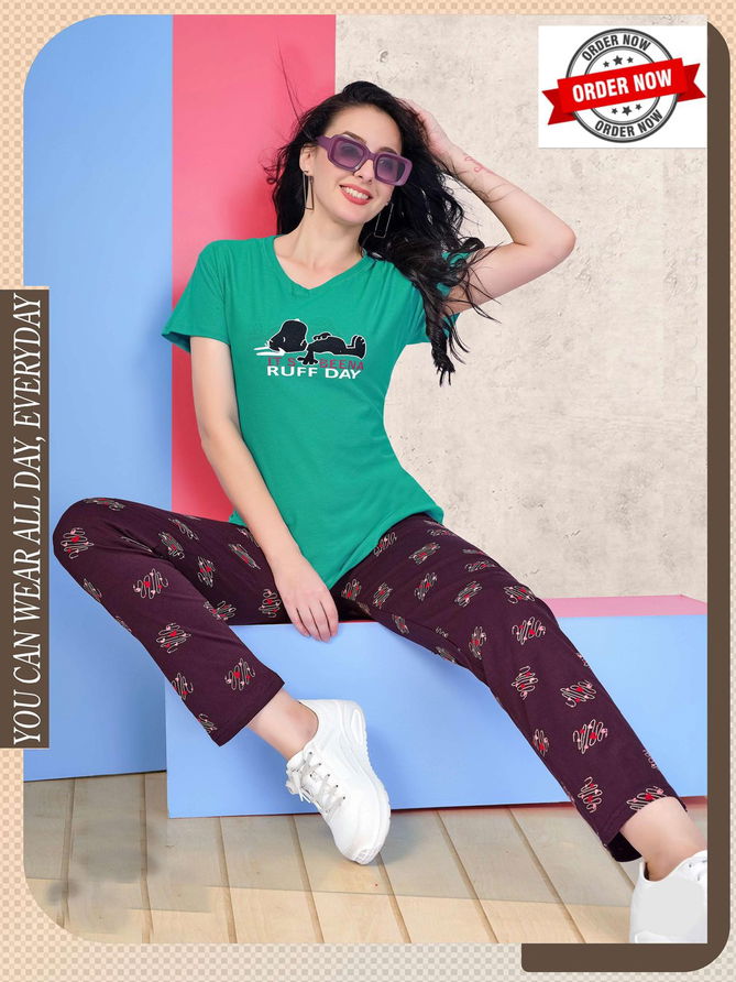 Vol 2593 Summer Special Shinker Hosiery Night Suit Wholesale Price In Surat
